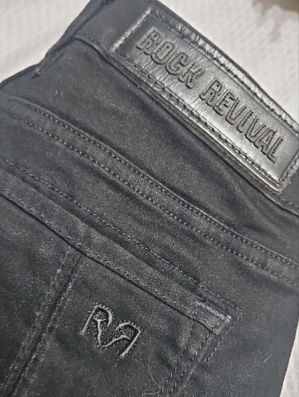 Rock Revival Black Skinny Ankle Stretch Maslyn Jeans 26x29 NWT